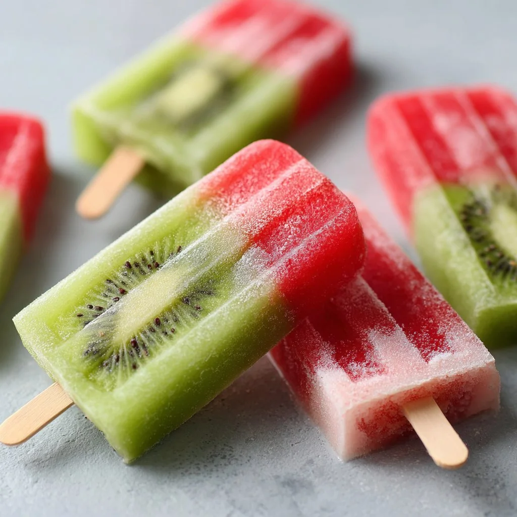 Watermelon Kiwi Popsicles