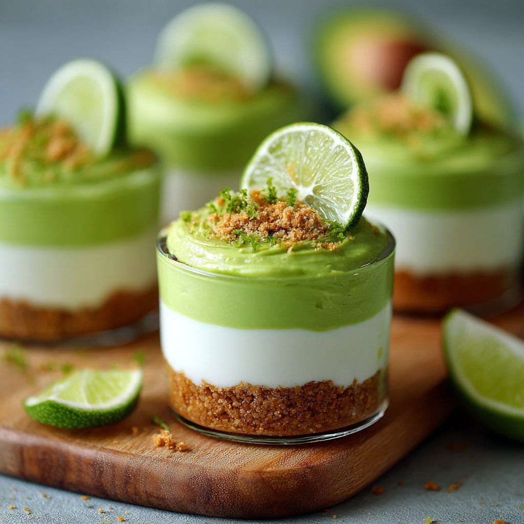 Lime Avocado Pudding Cups