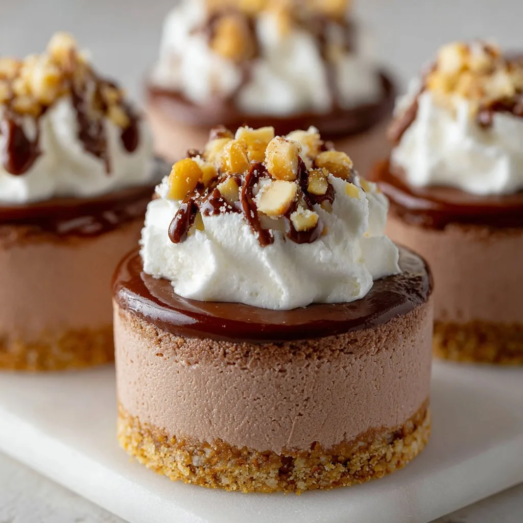 Mini No-Bake Nutella Cheesecakes