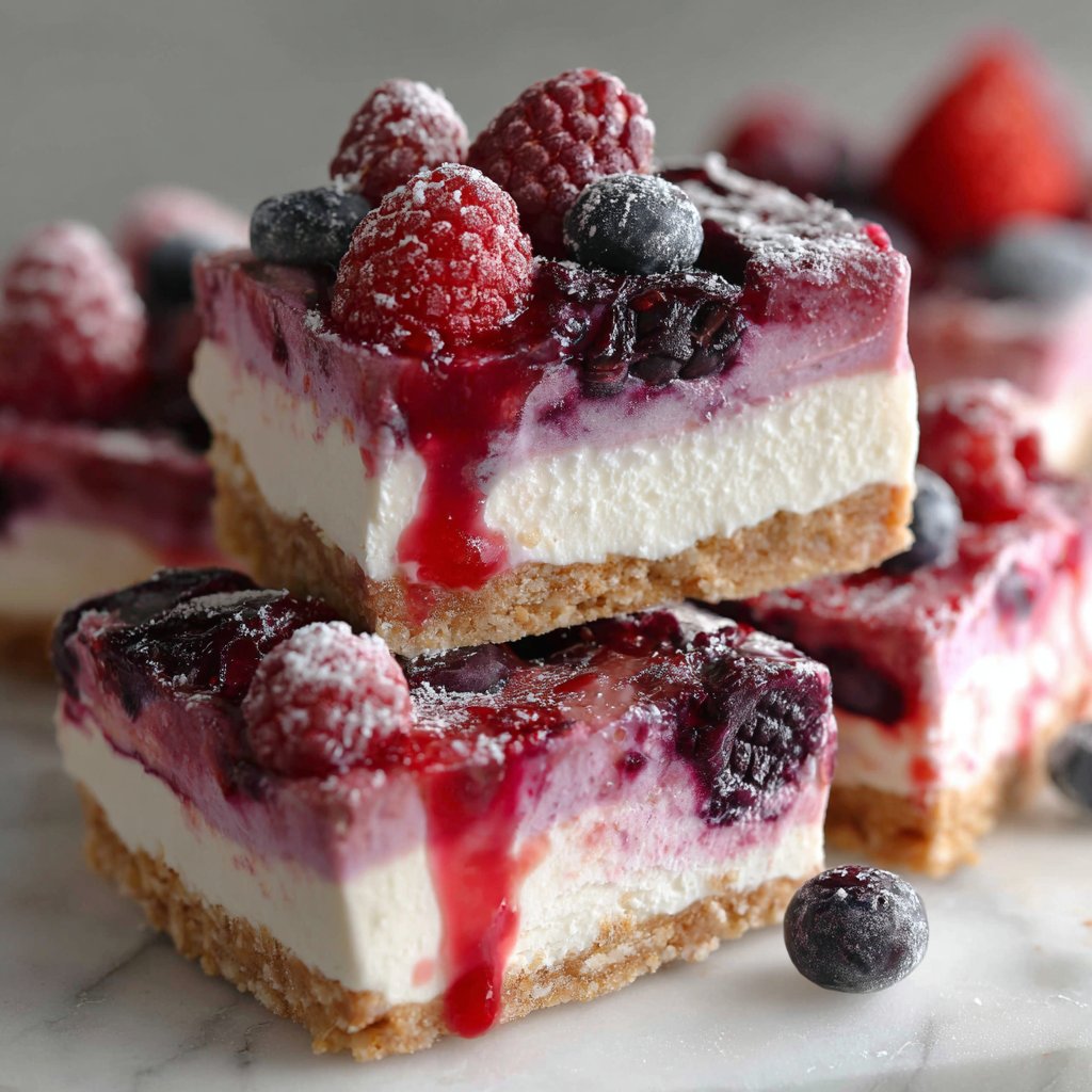 Frozen Greek Yogurt Berry Bars