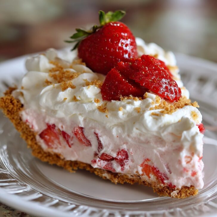 Strawberry Cream Icebox Pie