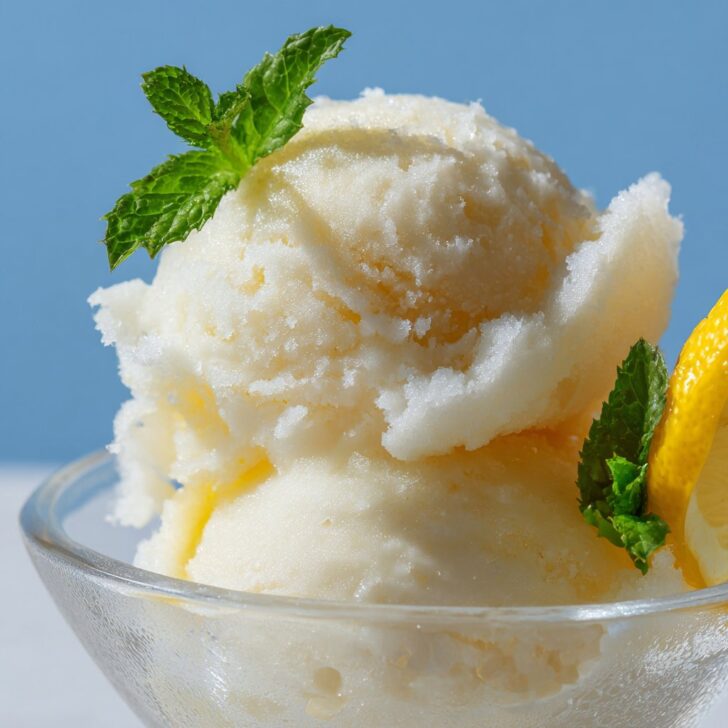 Homemade Lemon Sorbet