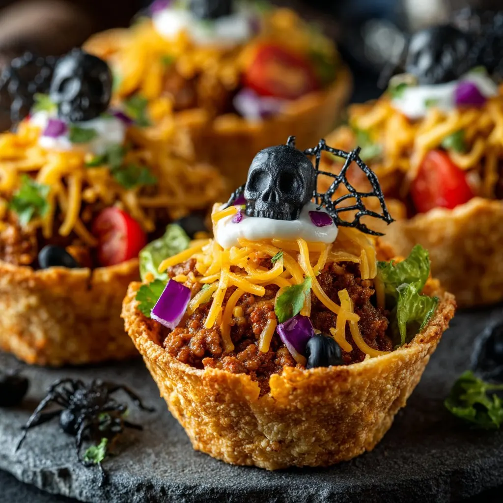 Spooky Halloween Taco Cups – Dinner Before Trick-or-Treating