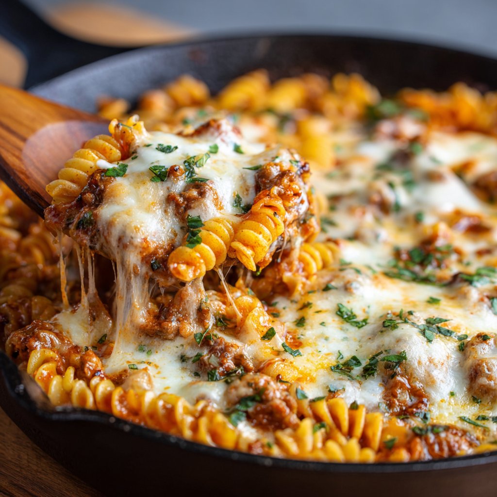 Lazy Lasagna Skillet for Moms Who Don’t Want to Layer Noodles