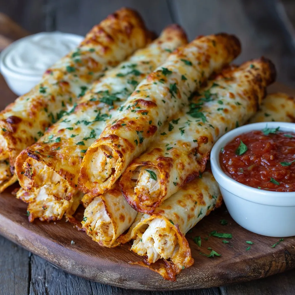 Baked Cheesy Chicken Taquitos for a Quick Mexican Night