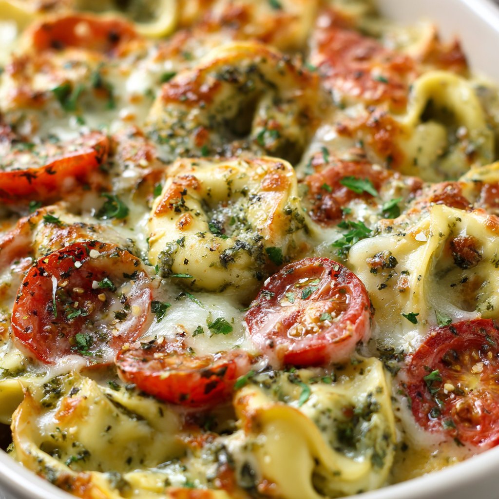 Creamy Pesto Tortellini Bake Moms Can Whip Up Last Minute
