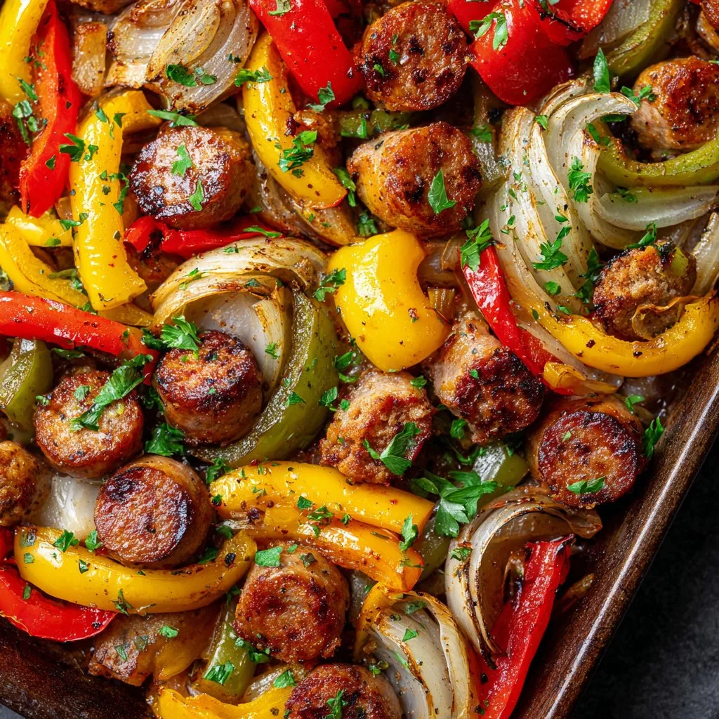 Sausage and Pepper Sheet Pan Dinner with Only 10 Minutes of Prep