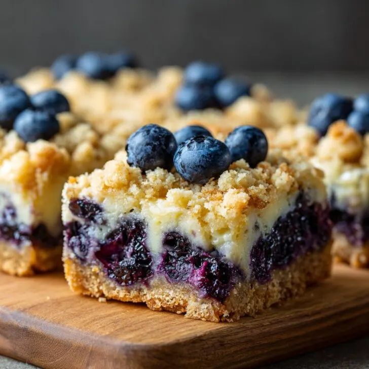 Blueberry Cheesecake Crumble Bars with Streusel – Easy Dessert Recipe