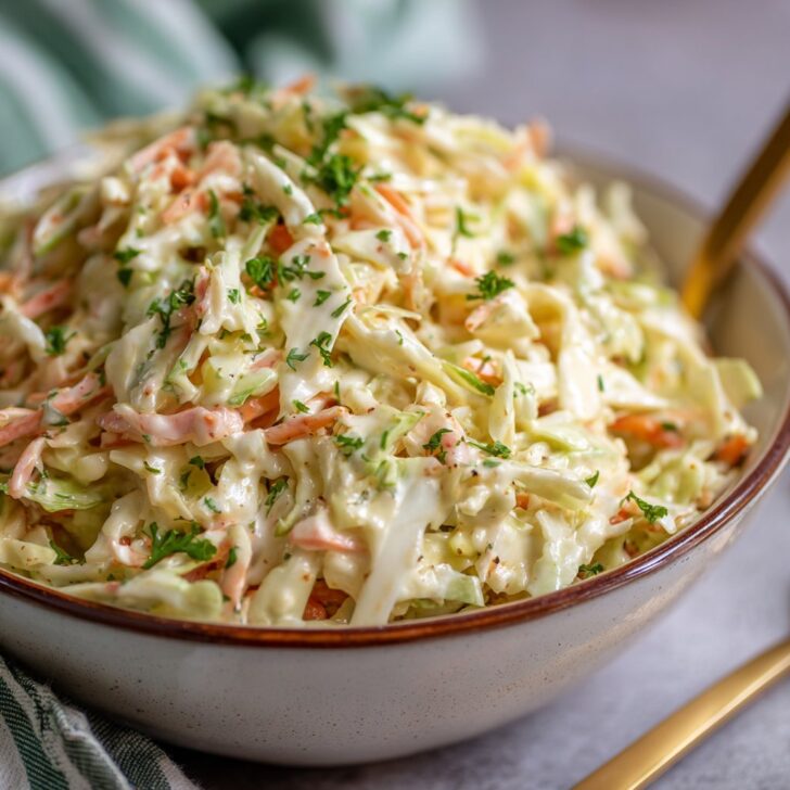Copycat KFC Coleslaw with Creamy Tangy Dressing
