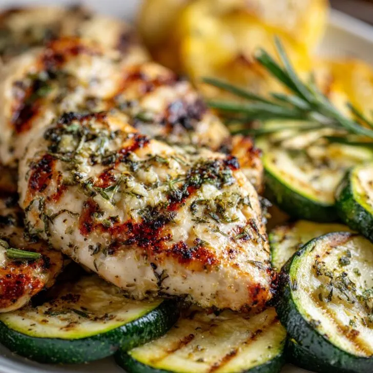 Lemon Herb Grilled Chicken with Zucchini