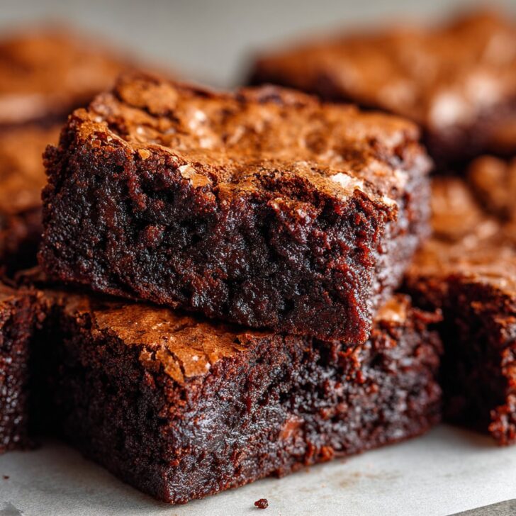 Homemade Fudge Brownies with Crackly Tops