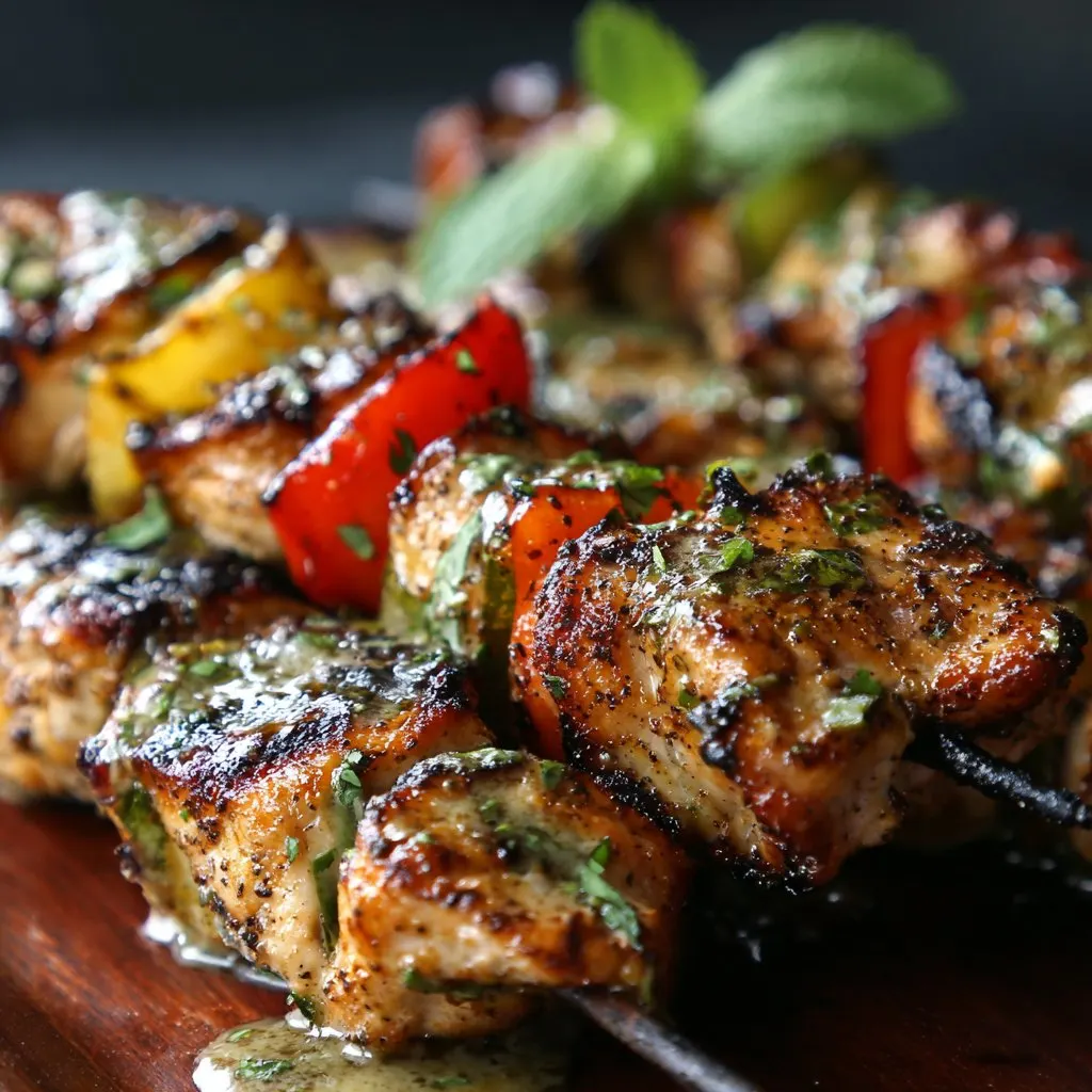 Grilled Chicken Skewers with Zesty Marinade