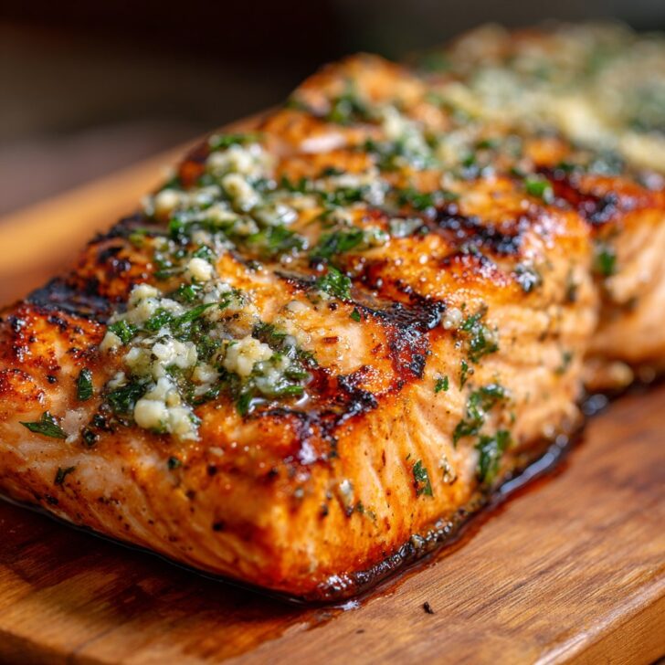 Grilled Salmon with Garlic Lemon Marinade