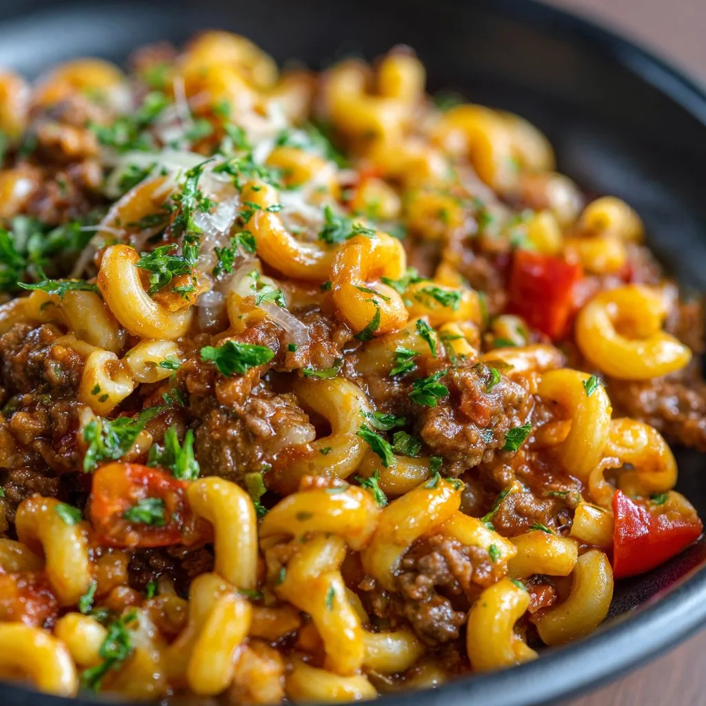 Goulash with Ground Beef and Elbow Macaroni