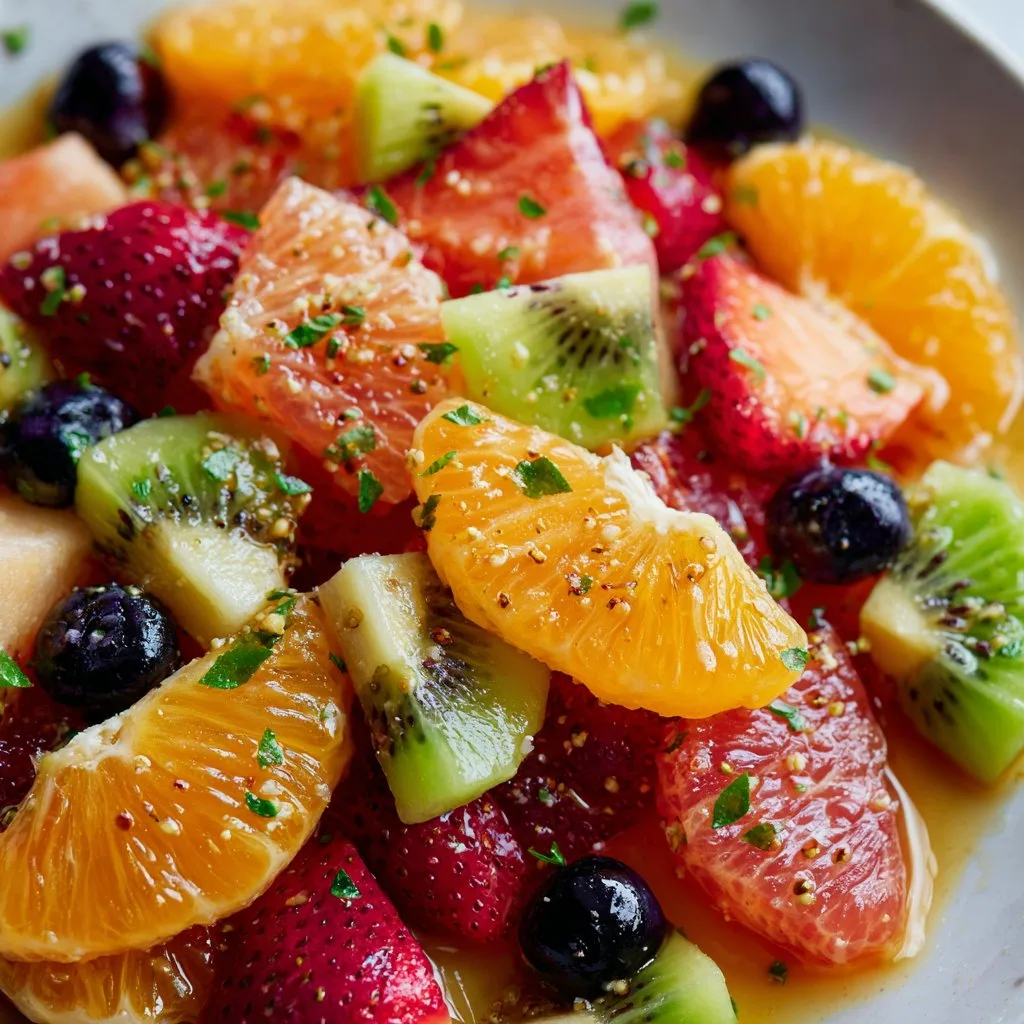 Fresh Fruit Salad with Honey Citrus Dressing