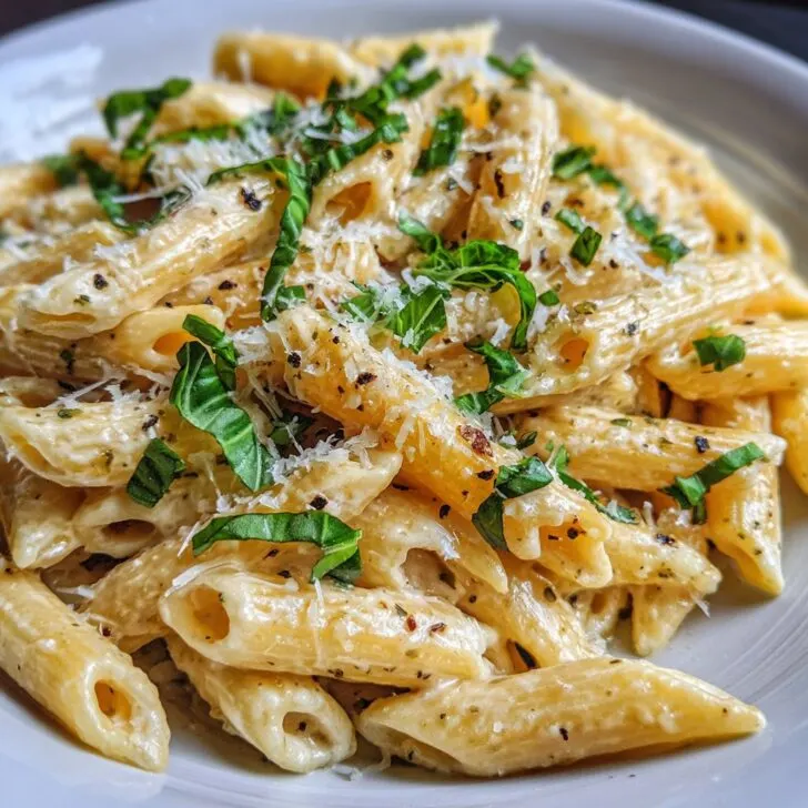 Creamy Italian Pasta with Parmesan and Basil