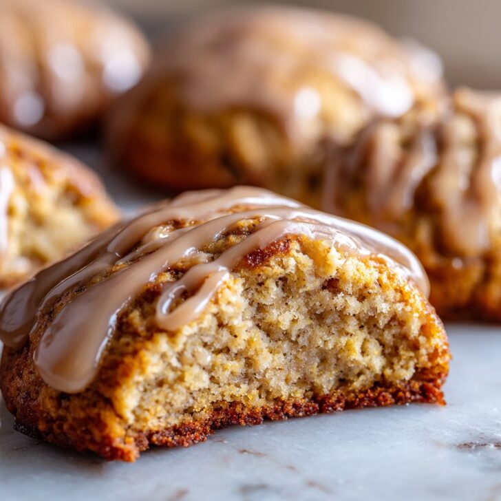 Banana Bread Cookies with Maple Glaze