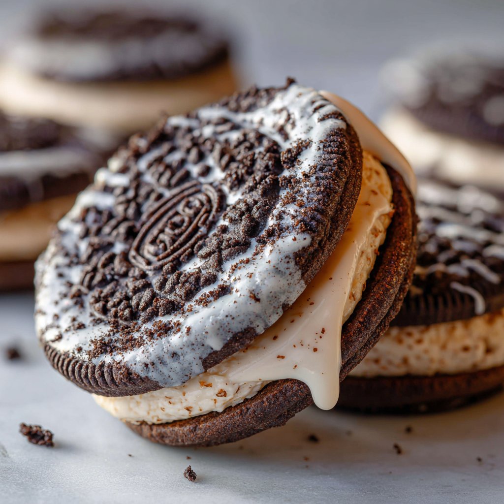 Oreo Crumbl Cookie with Soft Center and Icing