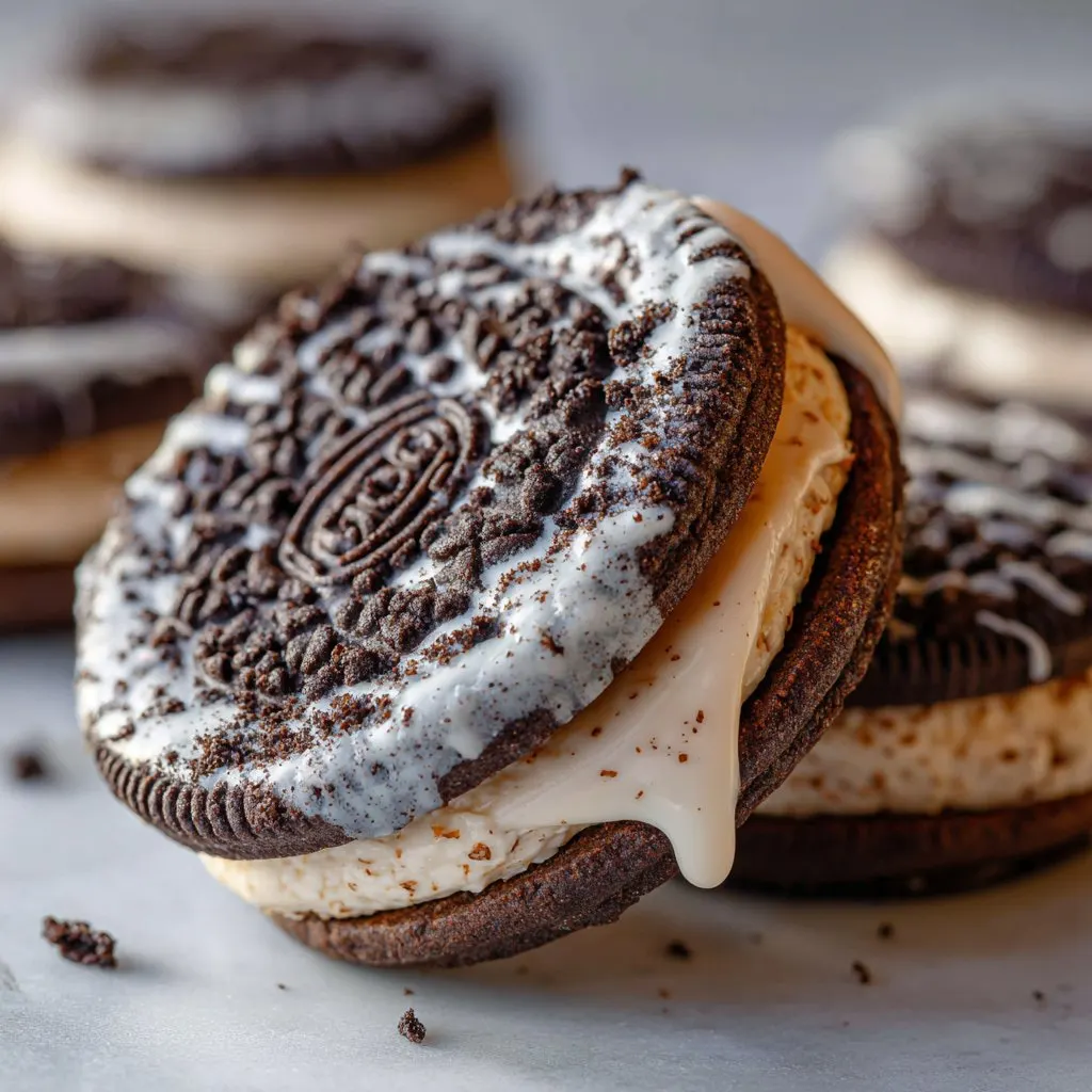 Oreo Crumbl Cookie with Soft Center and Icing