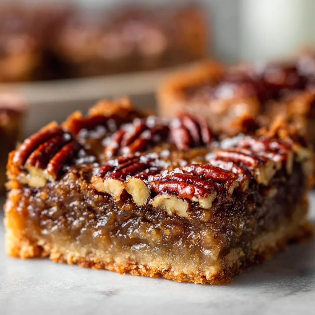 Lazy Girl Pecan Pie Bars with Gooey Filling
