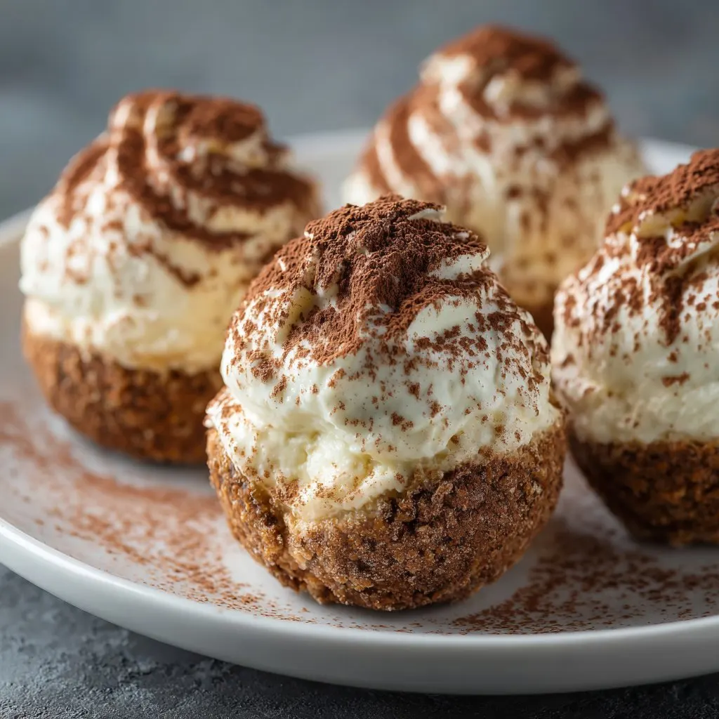 10 Minute Tiramisu Balls with Espresso and Cocoa