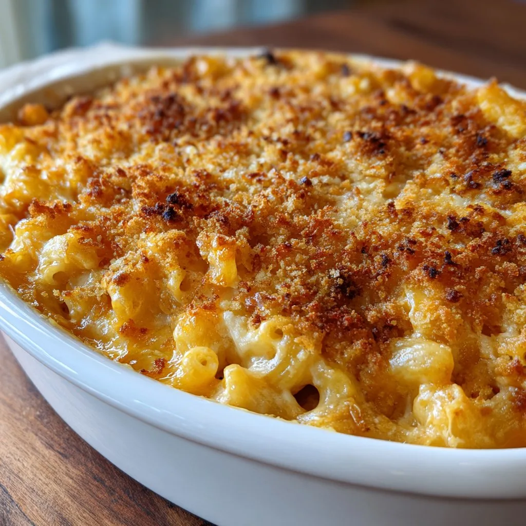 Baked Mac and Cheese with Buttery Cracker Topping