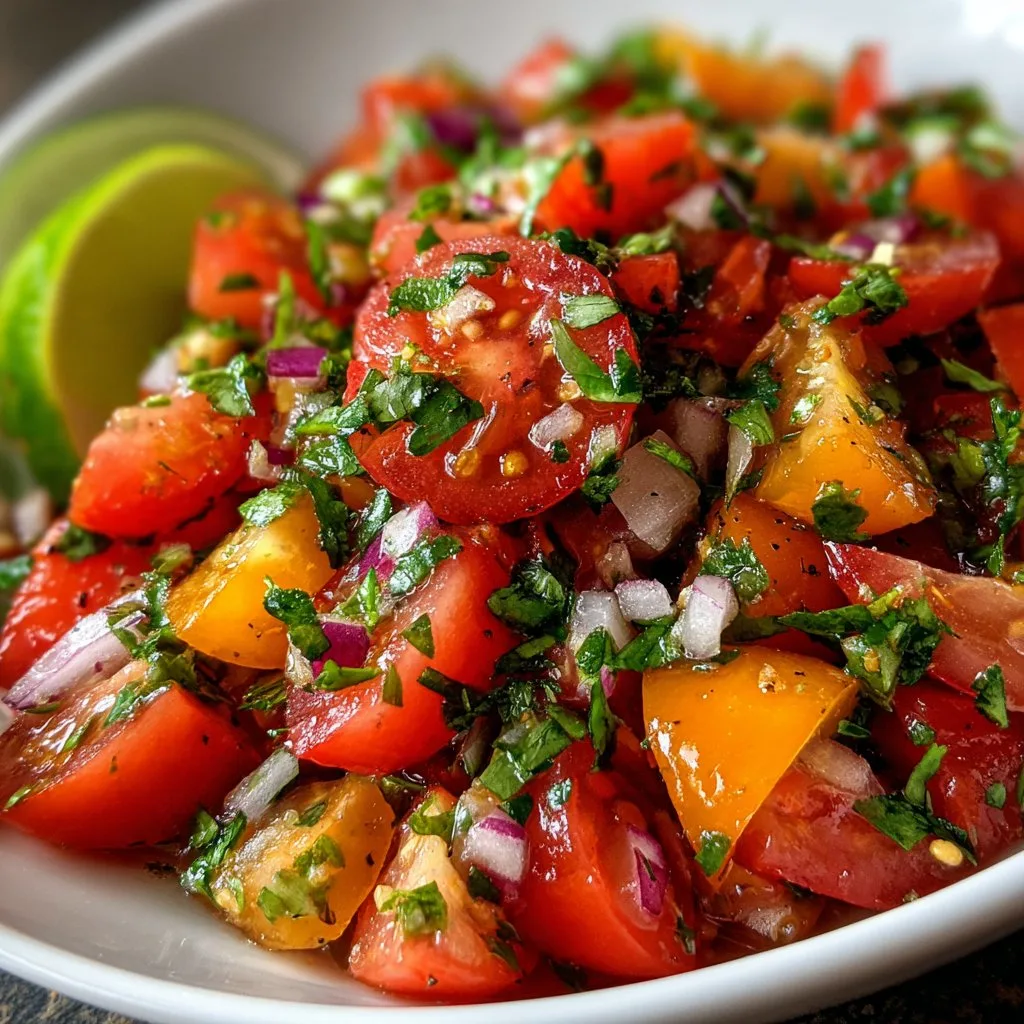 Pico de Gallo with Fresh Tomatoes and Lime