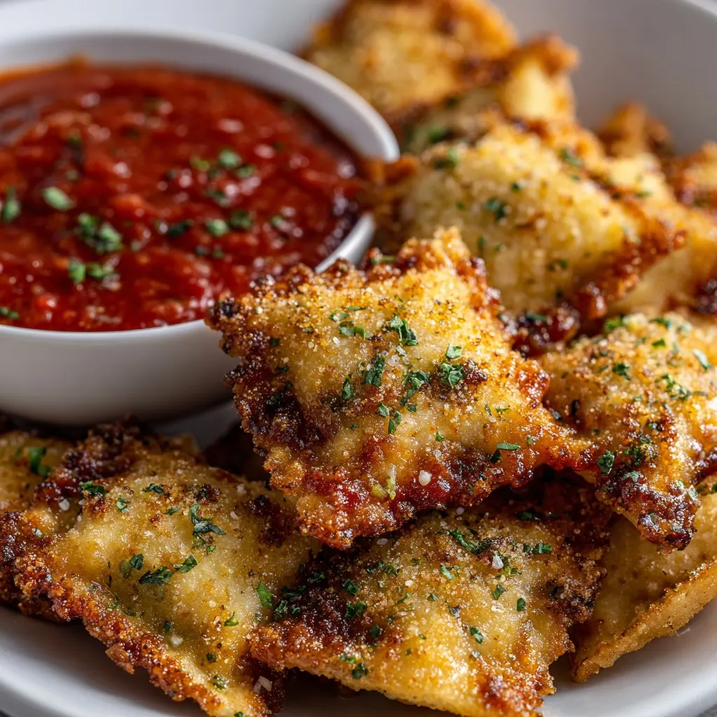 Fried Ravioli with Marinara Dipping Sauce
