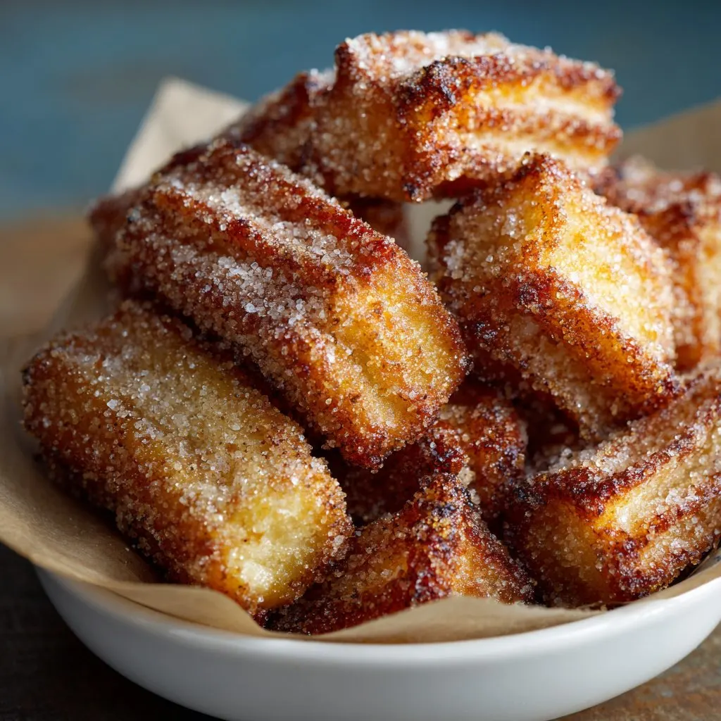 Air Fryer Churro Bites with Cinnamon Sugar