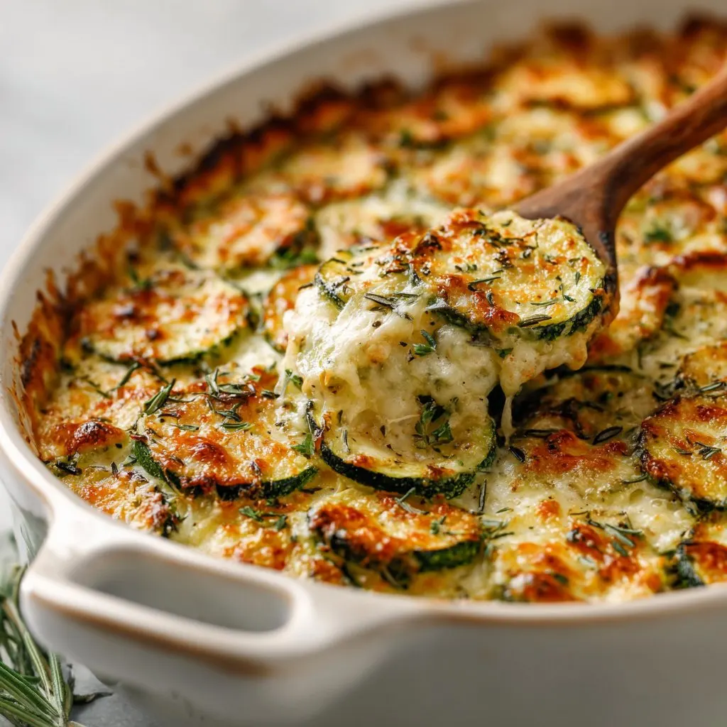 Cheesy Zucchini Bake with Parmesan and Garlic
