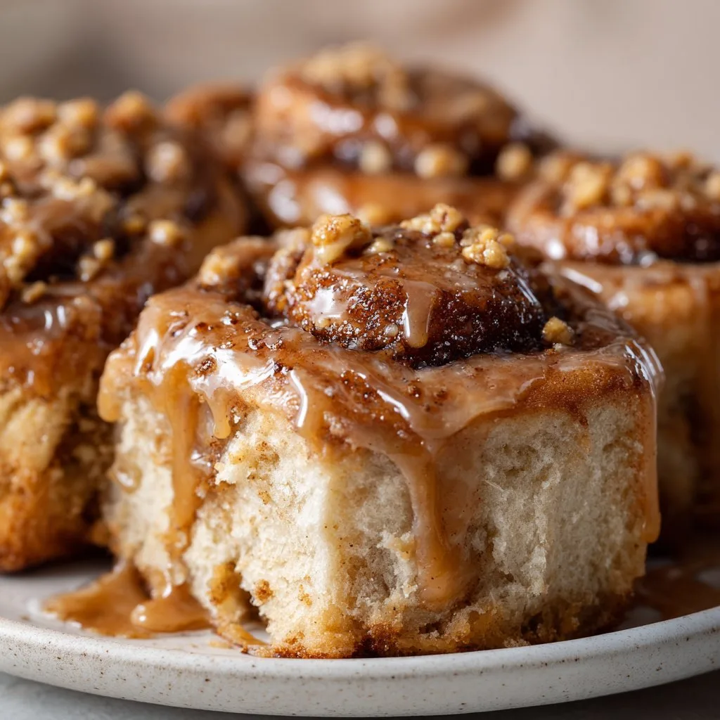 Biscoff Cinnamon Rolls with Cookie Butter Glaze