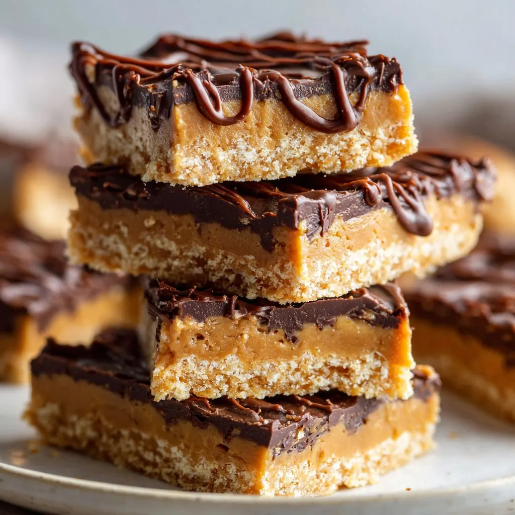 No Bake Peanut Butter Bars (5 Ingredients)