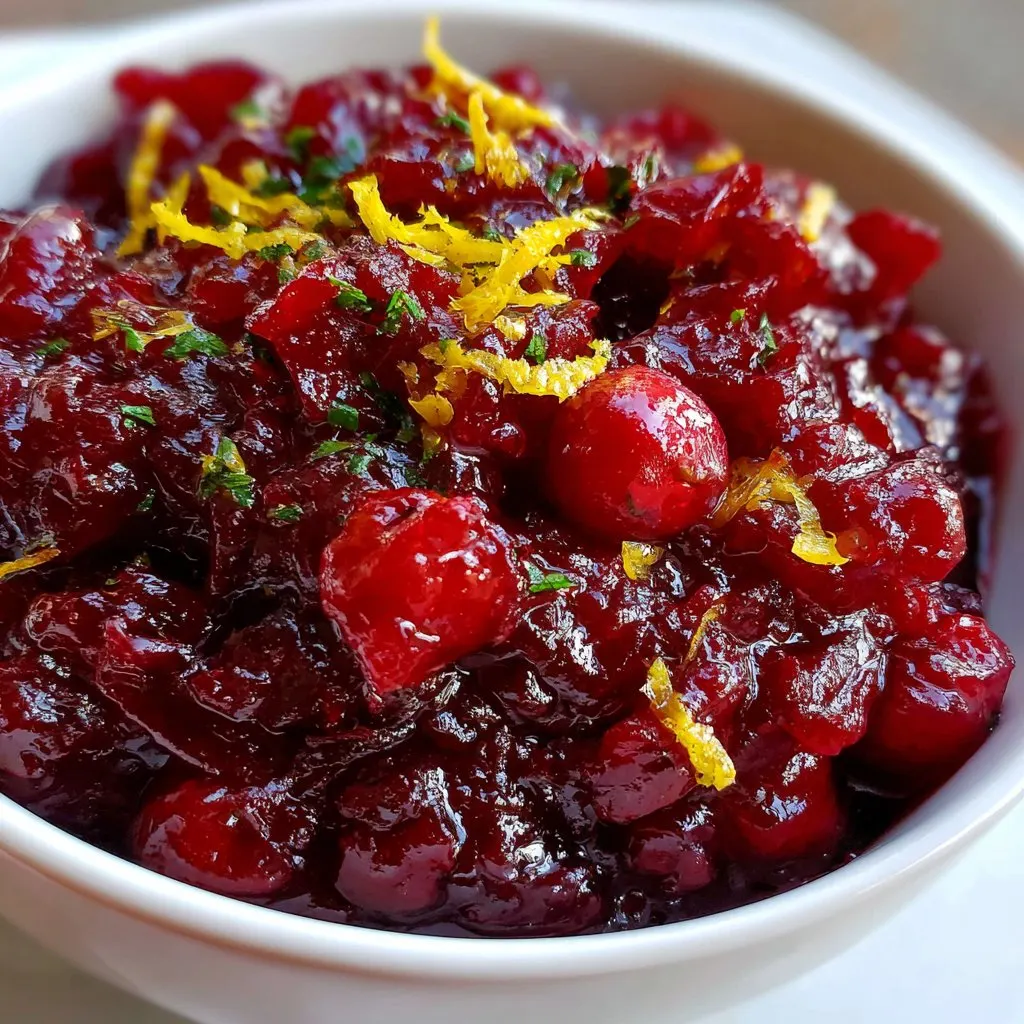 Homemade Cranberry Sauce with Orange Zest