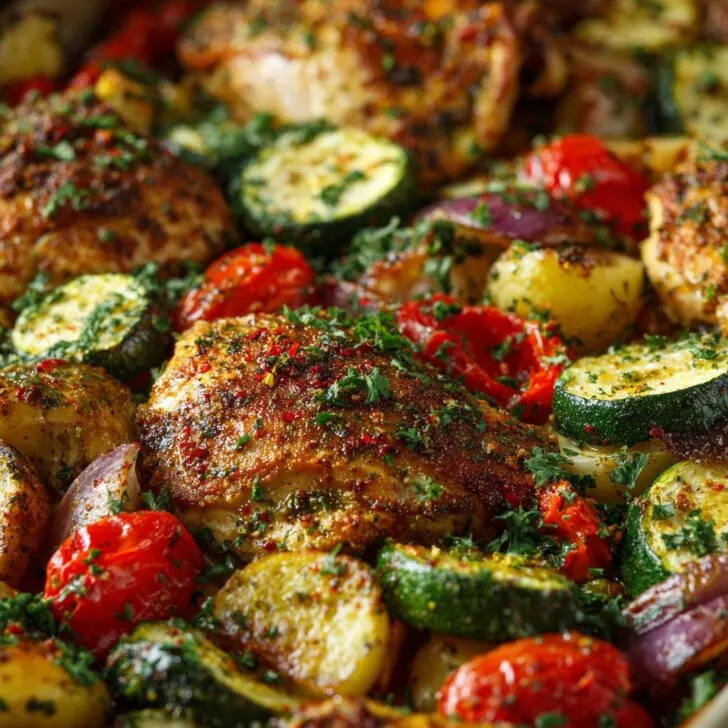 Sheet Pan Mediterranean Chicken & Zucchini