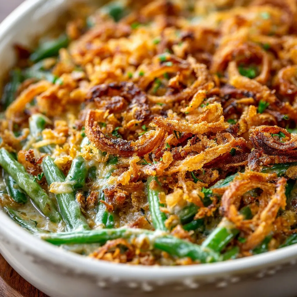 Green Bean Casserole with Crispy Topping