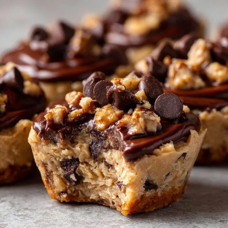 Chocolate Chip Cookie Dough Cups (No Bake!)