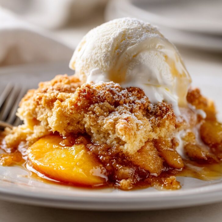 Peach Cobbler with Buttery Biscuit Topping