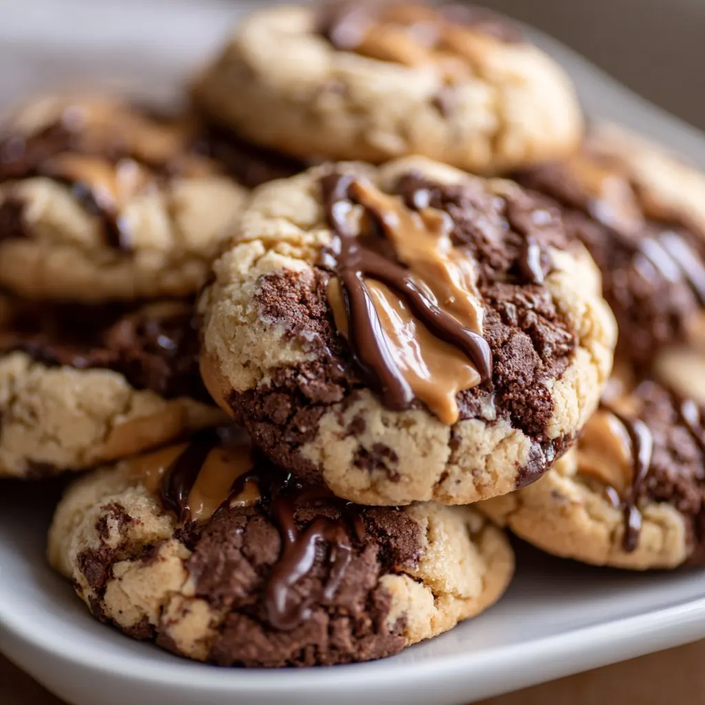 Peanut Butter Brownie Swirl Cookies