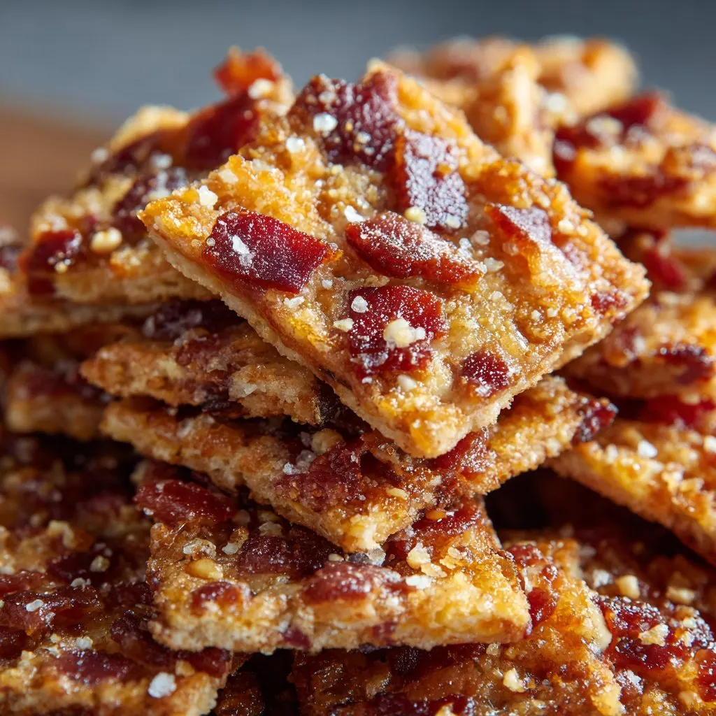 Candied Bacon Crackers – Sweet & Salty Snack
