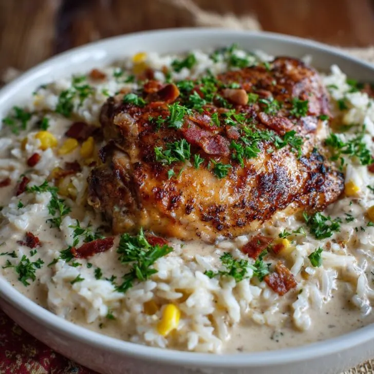 Smothered Chicken and Rice – Creamy Classic