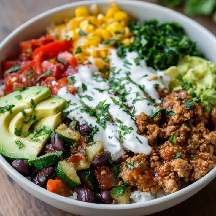 Ground Turkey and Veggie Taco Bowls – Meal Prep Winner