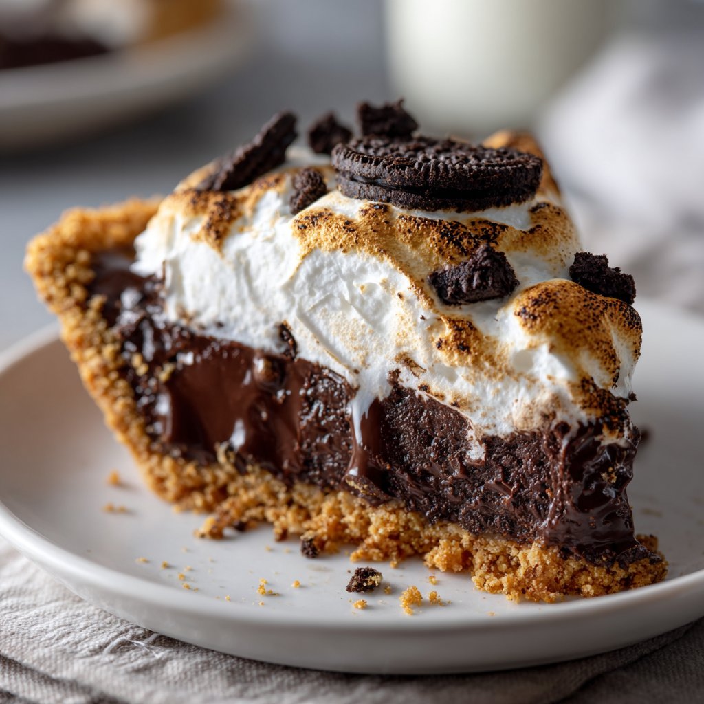 S’mores Pies with Oreo Crust – Gooey and Easy
