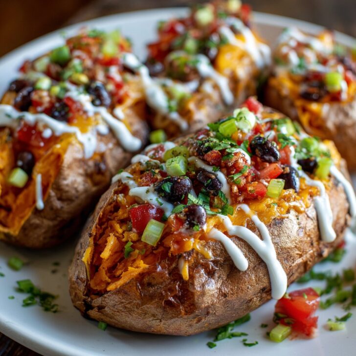 Stuffed Sweet Potatoes (Easy Vegetarian Dinner)