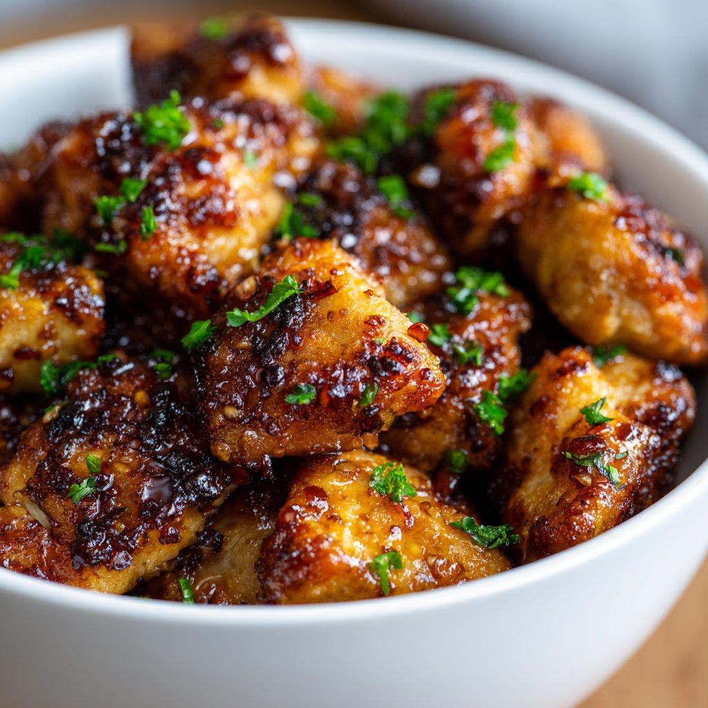 Air Fryer Honey Garlic Chicken Bites