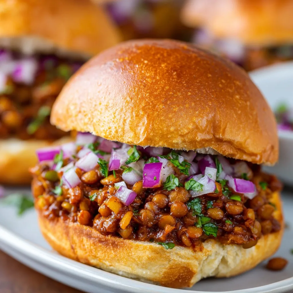 Vegetarian Sloppy Joes with Lentils