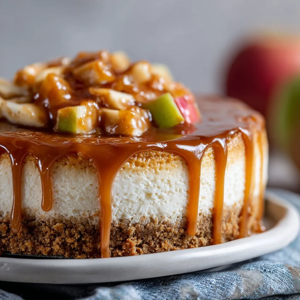 Apple Cider Cheesecake with Graham Crust