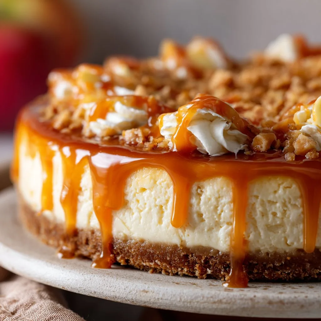 Salted Caramel Apple Pie Cheesecake