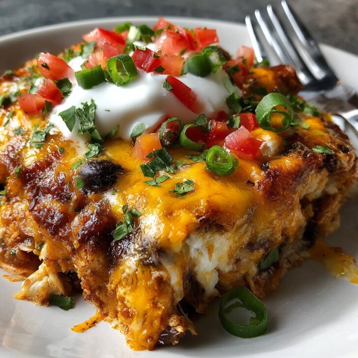Sour Cream Chicken Enchilada Bake