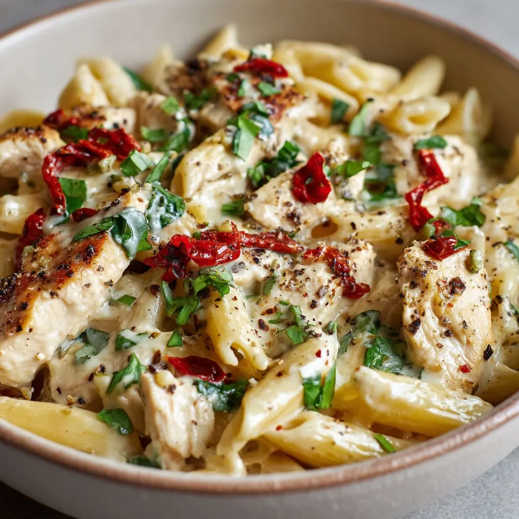 Creamy Garlic Chicken Pasta (Instant Pot)