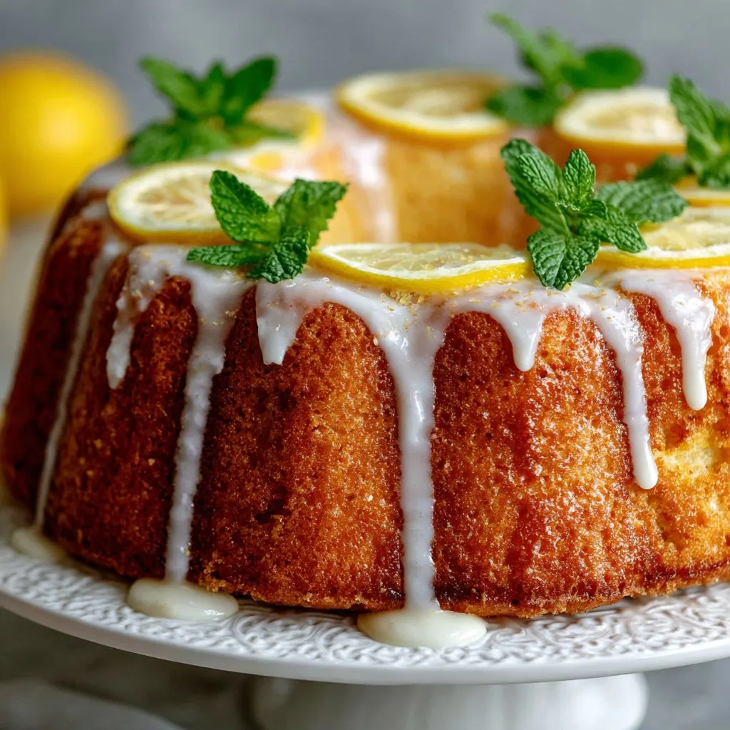 Moist Lemon Curd Cake with Glaze